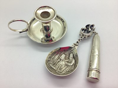 Lot 17 - A Hallmarked Silver Chamberstick, London 1891,...