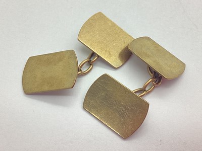 Lot 106 - A Pair of 9ct Chester Gold Gent's Cufflinks,...