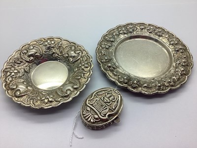Lot 26 - A Highly Decorative Egyptian Silver Dish, of...