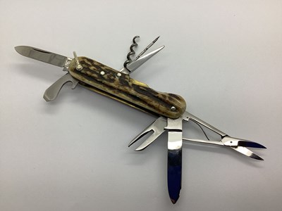 Lot 616 - Stan Shaw (Sheffield); Eight Piece Penknife,...