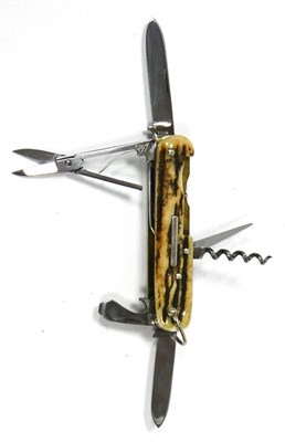 Lot 1355 - Stan Shaw (Sheffield); Eight Piece Penknife,...