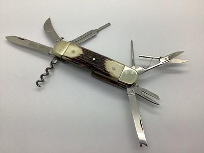 Lot 611 - Stan Shaw (Sheffield); Eight Piece Penknife,...