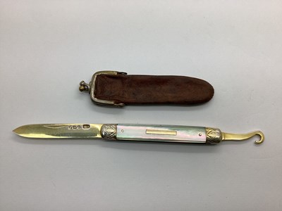 Lot 439 - A Victorian Hallmarked Silver Gilt Folding...