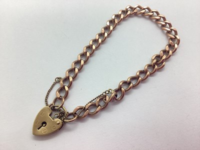 Lot 85 - A 9ct Gold Curb Link Bracelet, the links of...
