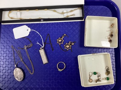 Lot 140 - Carrs; A Hallmarked Silver Ingot Pendant,...