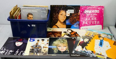 Lot 400 - A Mixed Box of Over Fifty LPs, includes albums...