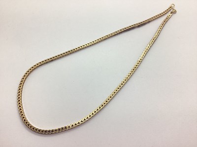 Lot 74 - A 9ct Gold Fancy Box Link Chain, (lacking...