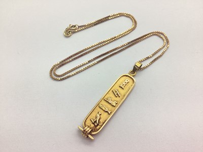 Lot 83 - A Decorative Egyptian Cartouche Pendant,...
