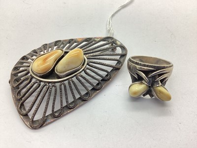 Lot 132 - Orno Poland; A Modernist Style Brooch, of...