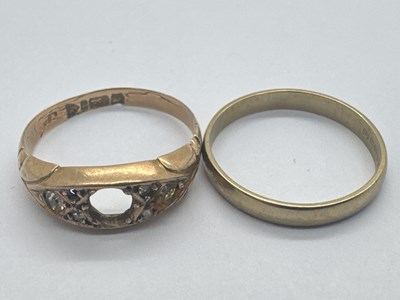 Lot 46 - A 9ct Gold Slim Wedding Band, of plain design...