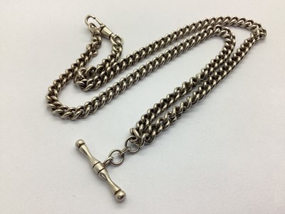 Lot 101 - A Curb Link Albert Chain Necklace Conversion,...
