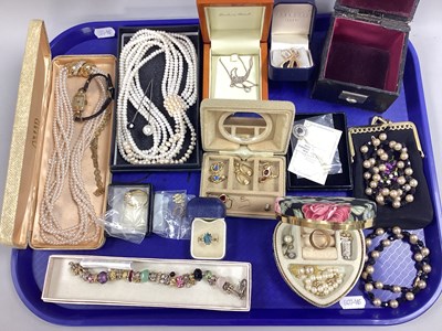 Lot 186 - Imitation Pearl Bead Necklaces, a Pandora...