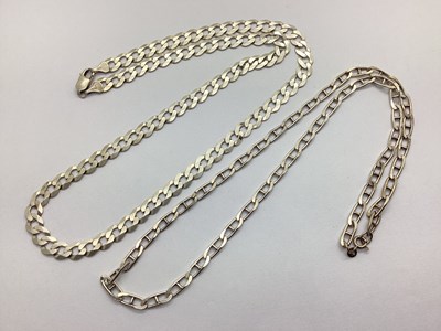 Lot 110 - A Hallmarked Silver Mariner Link Chain,...