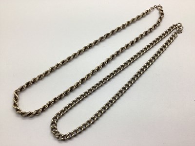 Lot 117 - A Hallmarked Silver Ropetwist Chain,...