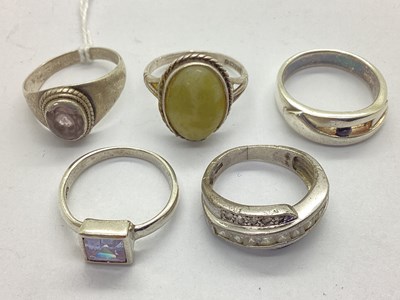 Lot 129 - A Collection of "925" and Other Stone Set...