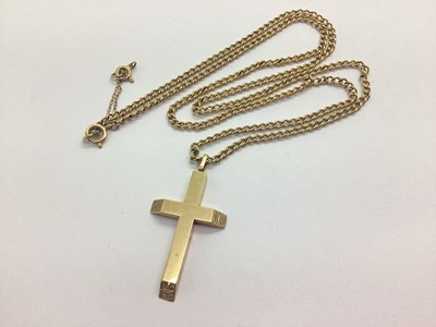 Lot 80 - A 9ct Gold Cross Pendant, with partial bark...