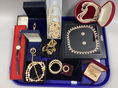 Lot 180 - Imitation Pearl Bead Costume Jewellery,...