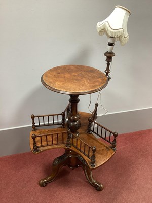 Lot 1515 - XIX Century Walnut Lamp Table With Circular...