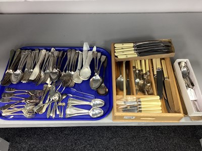 Lot 168 - Assorted Plated and Other Cutlery, including a...