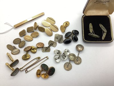 Lot 192 - A Collection of Vintage and Later Cufflinks,...