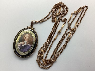 Lot 178 - A Fancy Link Muff / Guard Chain, suspending...