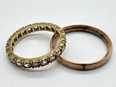 Lot 19 - A 9ct Rose Gold Plain Wedding Band (finger...