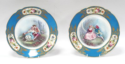 Lot 1202 - L. Paulin, Hand Painted Continental China...