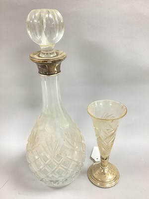 Lot 1 - A Hallmarked Silver Mounted Decanter, (makers...