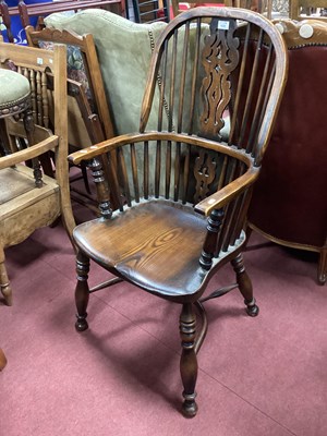 Lot 1535 - XIX Century Style Ash-Elm Windsor Chair, with...