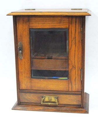 Lot 1341 - Early XX Century Oak Smokers Cabinet, with a...