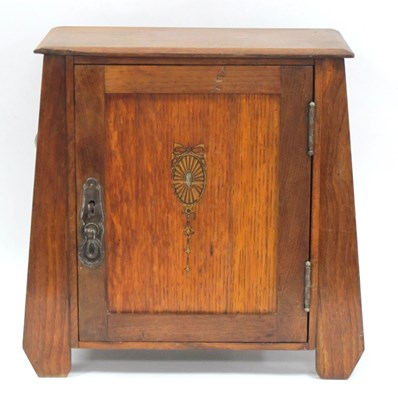 Lot 1342 - Early XX Century Oak Smokers Cabinet, with a...