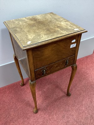 Lot 1547 - Early XX Century Walnut Sewing Table, with a...