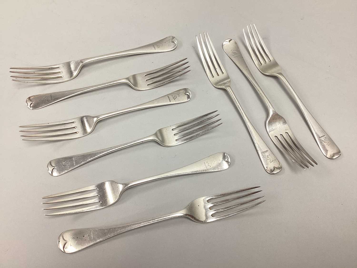 Lot 87 - A Matched Set of Nine Hallmarked Silver Old...