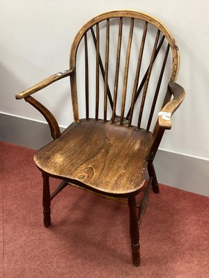Lot 1513 - XIX Century Ash-Elm Windsor Chair, with a...