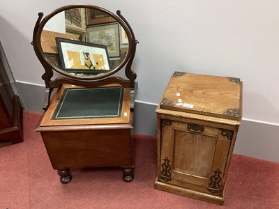 Lot 1571 - Early XX Century Oak Purdonium, with brass...