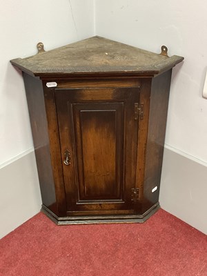 Lot 1509 - Small Oak Corner Cupboard with a Panelled Door,...