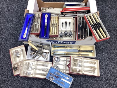Lot 164 - A Quantity of Boxed Plated Flatware, to...