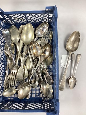 Lot 14 - A Georgian Hallmarked Silver Serving Spoon,...