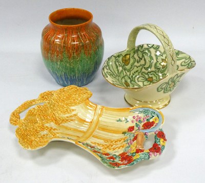 Lot 1193 - Newport Pottery Harvest Wheat Hors d'Oeurves,...