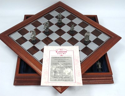 Lot 1379 - Danbury Mint 'The Camelot Chess Set' with a...