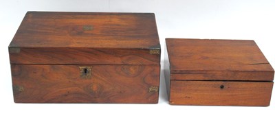 Lot 1343 - XIX Century Walnut Writing Slope with brass...