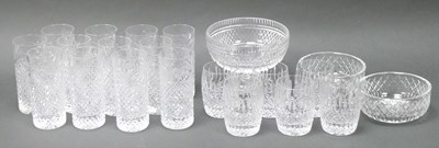 Lot 1192 - A Set of Twelve Crystal Highball Glasses, a...