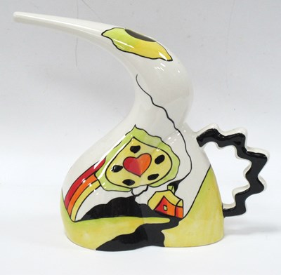 Lot 1240 - Lorna Bailey Double Zig Zag Jug In Lyme Valley...