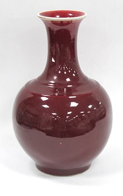 Lot 1329 - Oriental, Sang de Boeuf Pottery Bulbous Shaped...