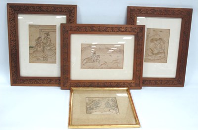 Lot 1331 - Three Possibly Indian Mixed Media Pictures, of...