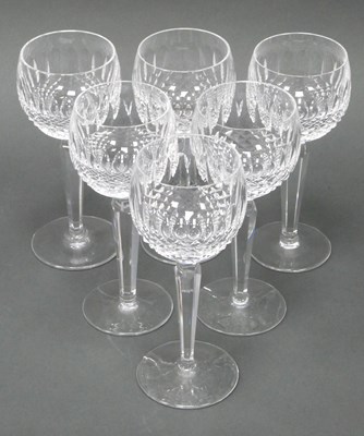 Lot 1198 - Waterford Set of Six 'Colleen' Hock Glasses,...