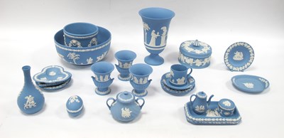 Lot 1228 - Wedgwood Powder Blue Jasper Ware, of...