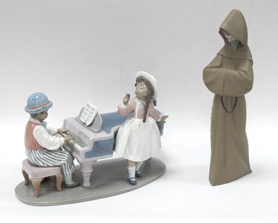 Lot 1237 - Lladro 5930 Jazz Duo Figure Group, 31cm long,...