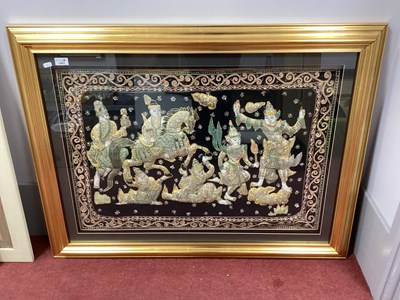 Lot 1451 - Middle Eastern Six Figure Tapestry Decorated...