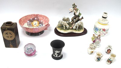 Lot 1262 - Poole Pottery Table Lamp, 'G.B' Studio vase,...
